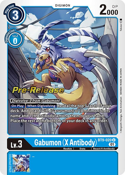 Gabumon (X Antibody) [BT9-020] [X Record Pre-Release Promos] - Destination Retro