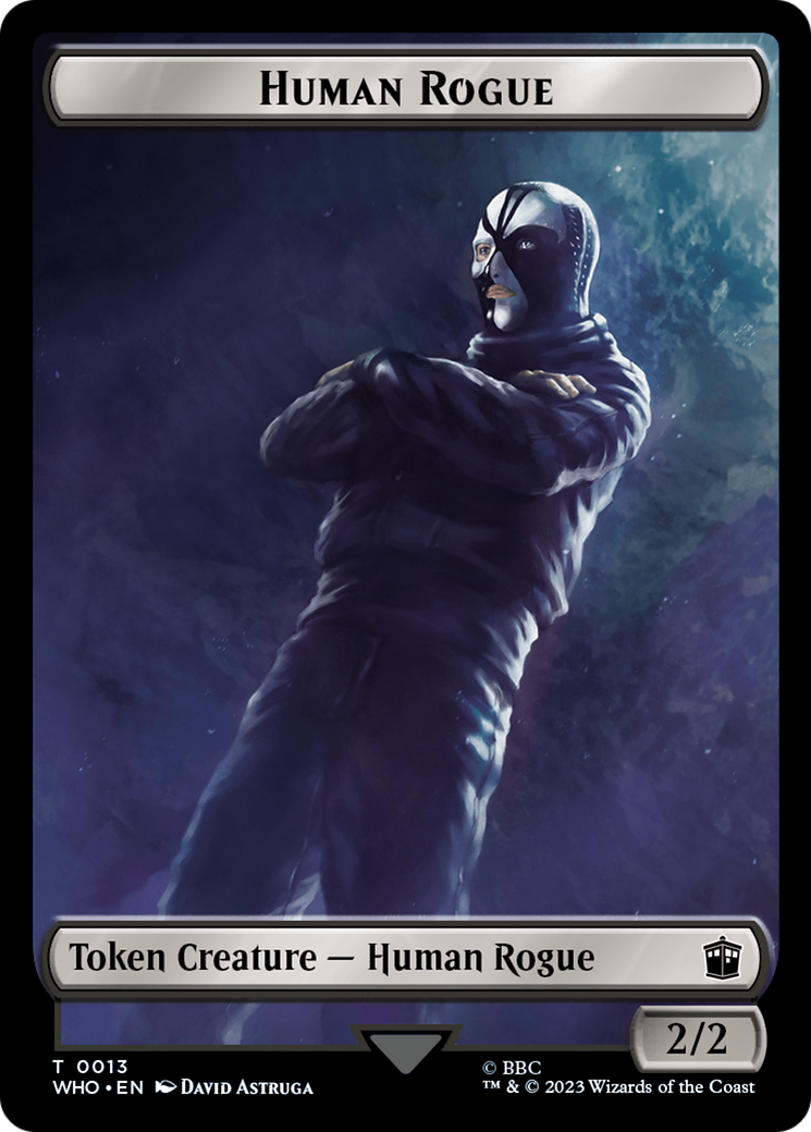Human Rogue // Clue (0022) Double-Sided Token [Doctor Who Tokens] - Destination Retro