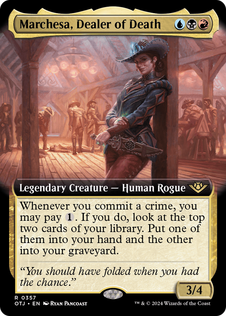 Marchesa, Dealer of Death (Extended Art) [Outlaws of Thunder Junction] - Destination Retro