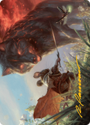 Repel Calamity Art Card (Gold-Stamped Signature) [Bloomburrow Art Series] - Destination Retro