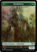 Elemental (0007) // Golem (0014) Double-Sided Token [Edge of Eternities Commander Tokens] - Destination Retro