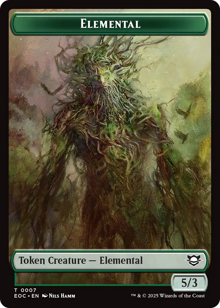 Beast (0006) // Elemental (0007) Double-Sided Token [Edge of Eternities Commander Tokens] - Destination Retro