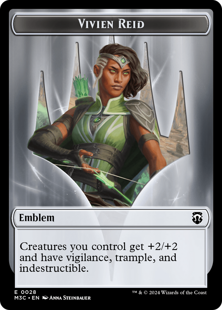 Forest Dryad // Vivien Reid Emblem Double-Sided Token [Modern Horizons 3 Commander Tokens] - Destination Retro