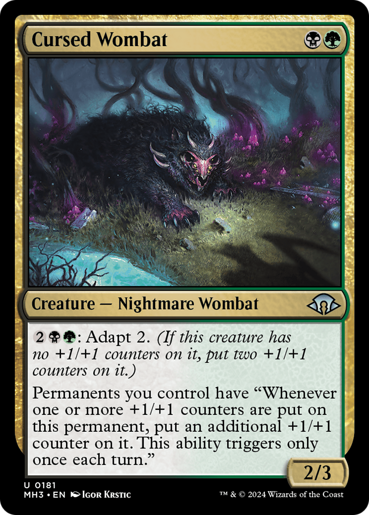 Cursed Wombat [Modern Horizons 3] - Destination Retro