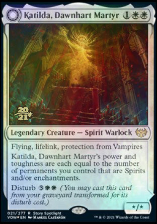 Katilda, Dawnhart Martyr // Katilda's Rising Dawn [Innistrad: Crimson Vow Prerelease Promos] - Destination Retro