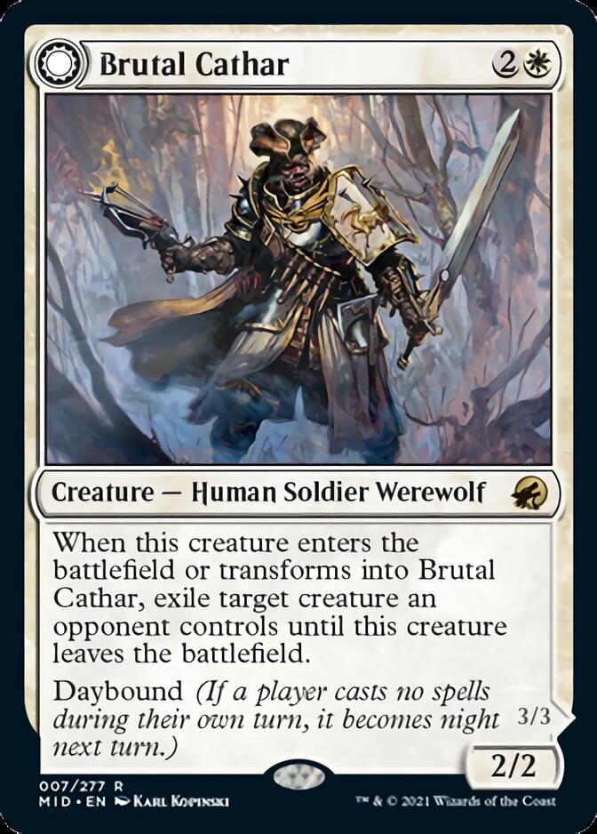 Brutal Cathar // Moonrage Brute [Innistrad: Midnight Hunt] - Destination Retro