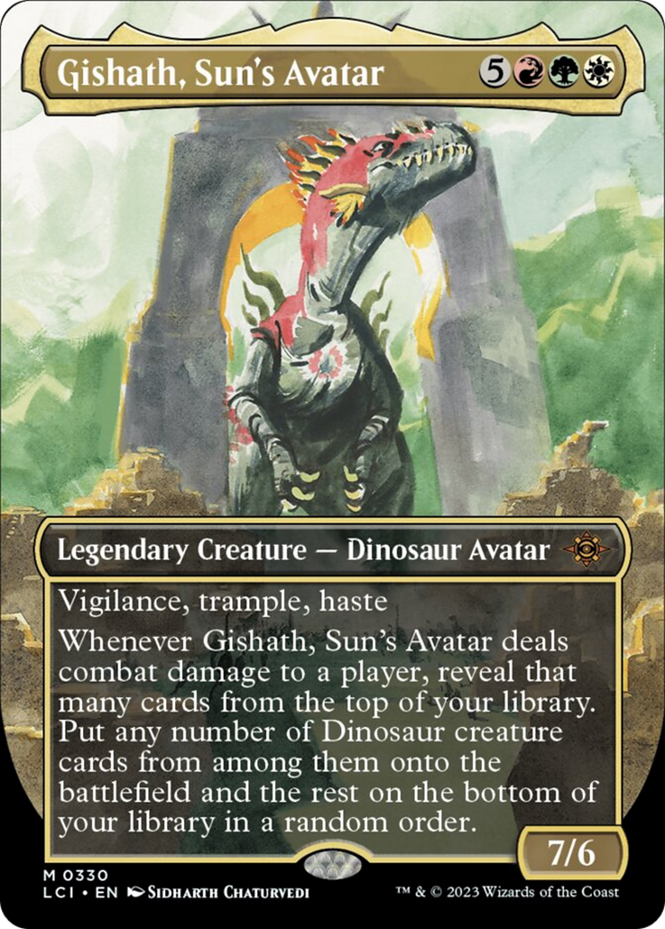 Gishath, Sun's Avatar (Borderless) [The Lost Caverns of Ixalan] - Destination Retro