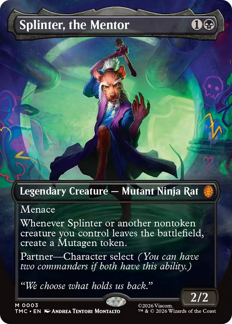 Splinter, the Mentor (Borderless) [Teenage Mutant Ninja Turtles Commander] - Destination Retro