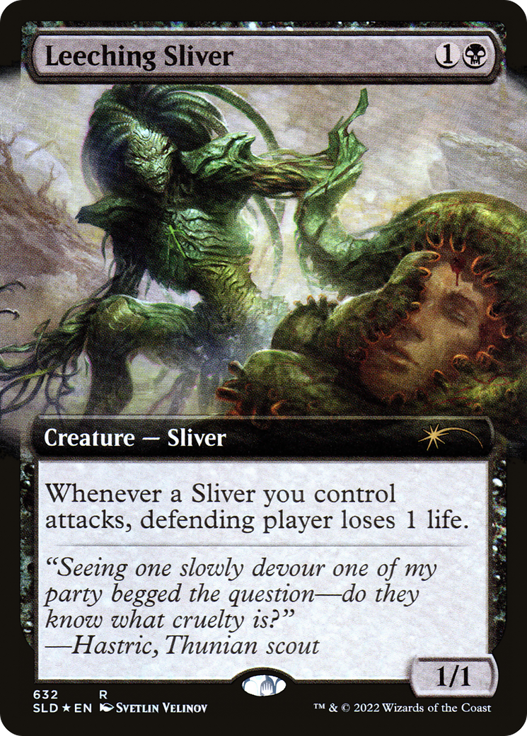 Leeching Sliver (Extended Art) [Secret Lair Drop Promos] - Destination Retro