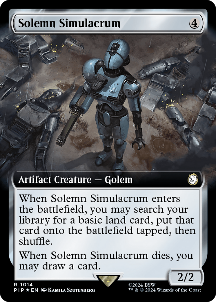 Solemn Simulacrum (Extended Art) (Surge Foil) [Fallout] - Destination Retro