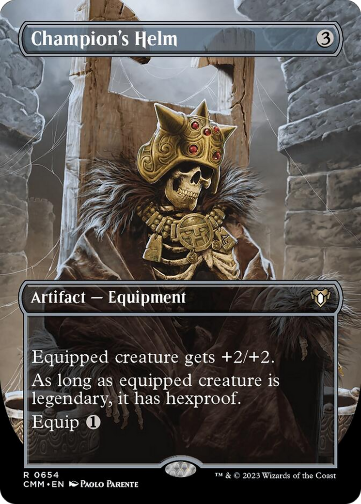 Champion's Helm (Borderless Alternate Art) [Commander Masters] - Destination Retro