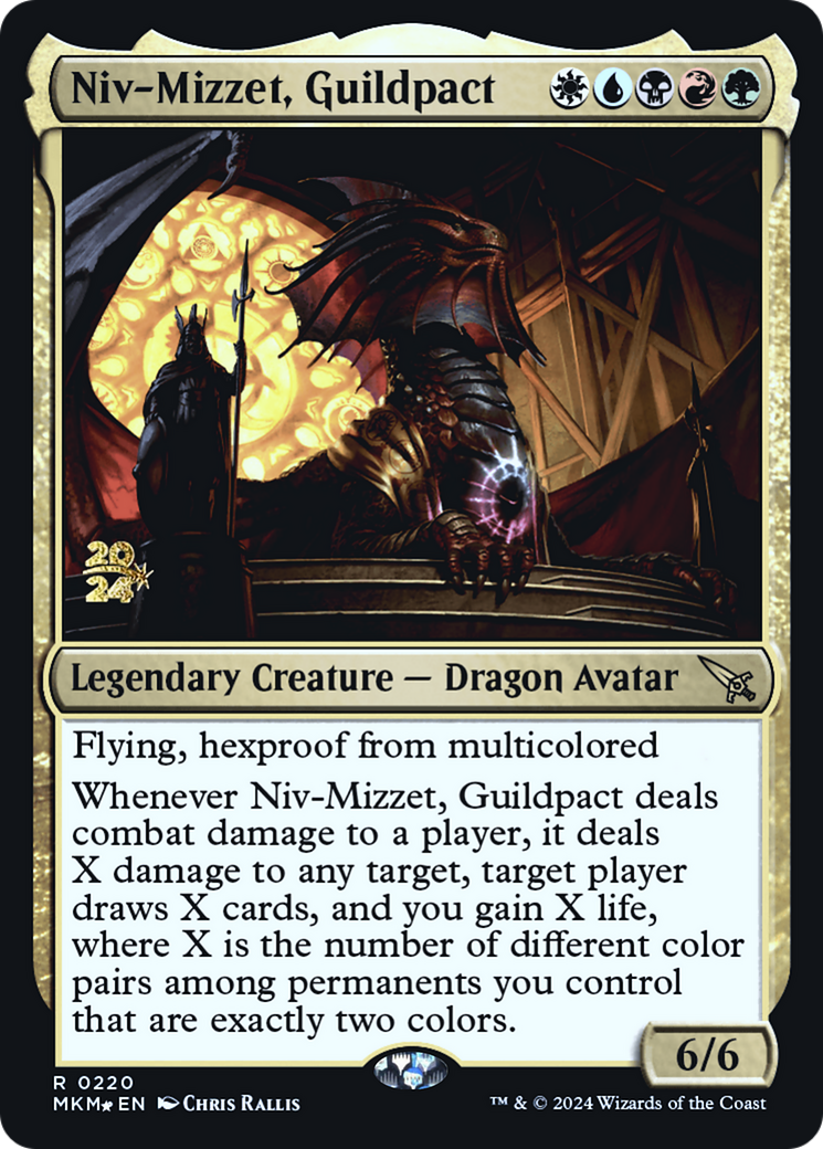 Niv-Mizzet, Guildpact [Murders at Karlov Manor Prerelease Promos] - Destination Retro
