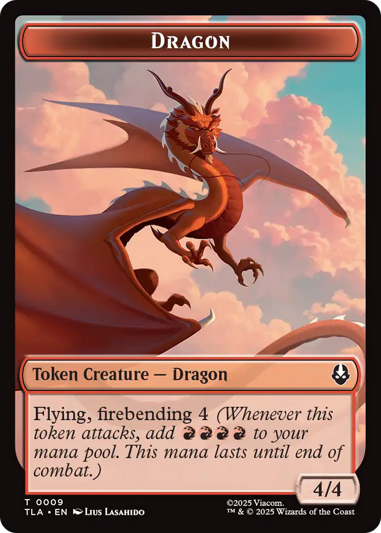 Dragon // Food (0019) Double-Sided Token [Avatar: The Last Airbender Tokens] - Destination Retro