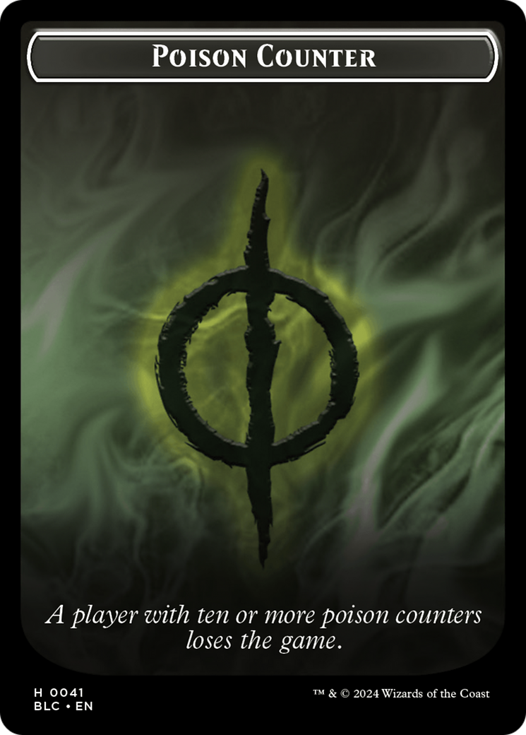 Rabbit // Poison Counter Double-Sided Token [Bloomburrow Commander Tokens] - Destination Retro