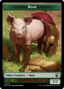 Boar (Ripple Foil) // Forest Dryad Double-Sided Token [Modern Horizons 3 Commander Tokens] - Destination Retro
