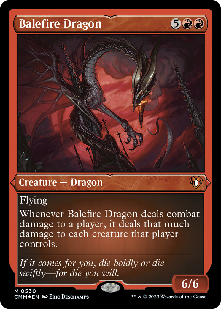 Balefire Dragon (Foil Etched) [Commander Masters] - Destination Retro