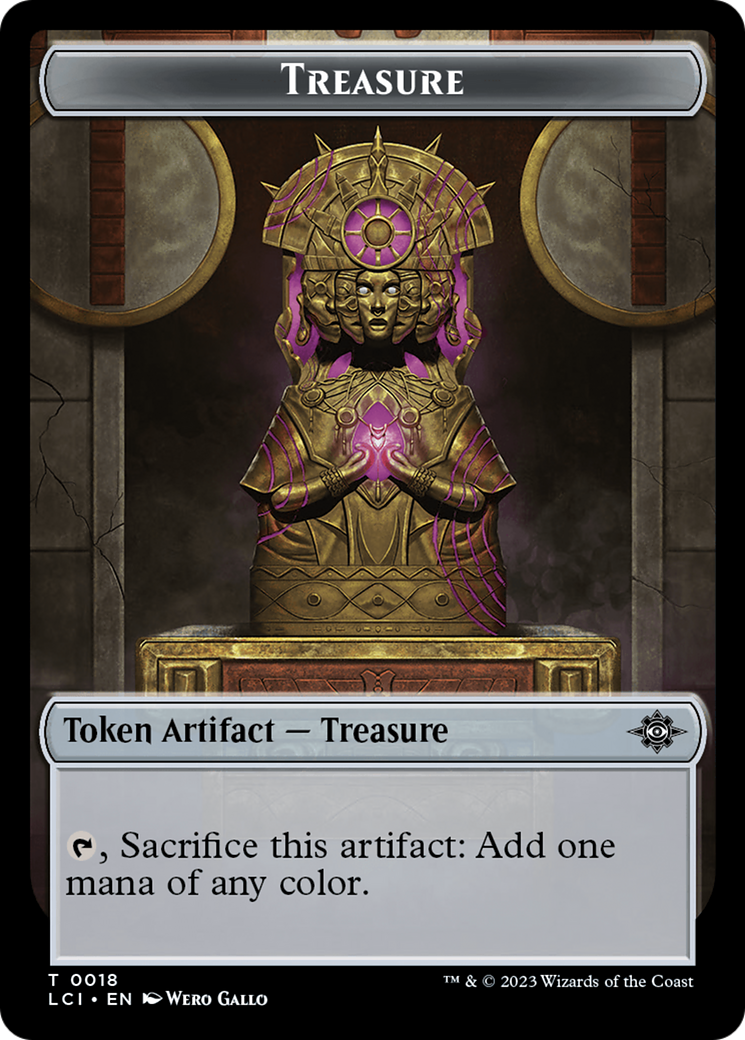 Treasure (0018) // Fungus Double-Sided Token [The Lost Caverns of Ixalan Tokens] - Destination Retro