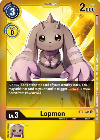 Lopmon [BT3-034] (Event Pack 4) [Release Special Booster Promos] - Destination Retro