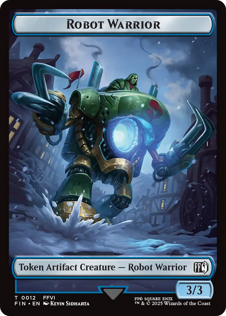 Hero (0008) // Robot Warrior (0012) Double-Sided Token [FINAL FANTASY Tokens] - Destination Retro