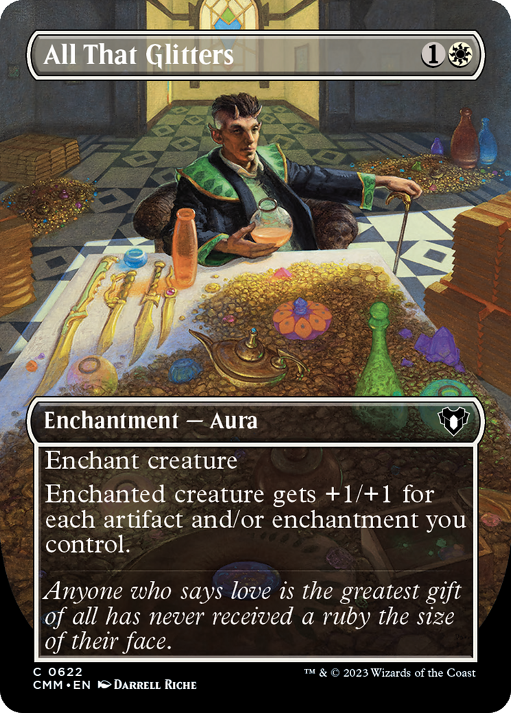All That Glitters (Borderless Alternate Art) [Commander Masters] - Destination Retro