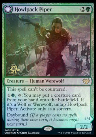 Howlpack Piper // Wildsong Howler [Innistrad: Crimson Vow Prerelease Promos] - Destination Retro
