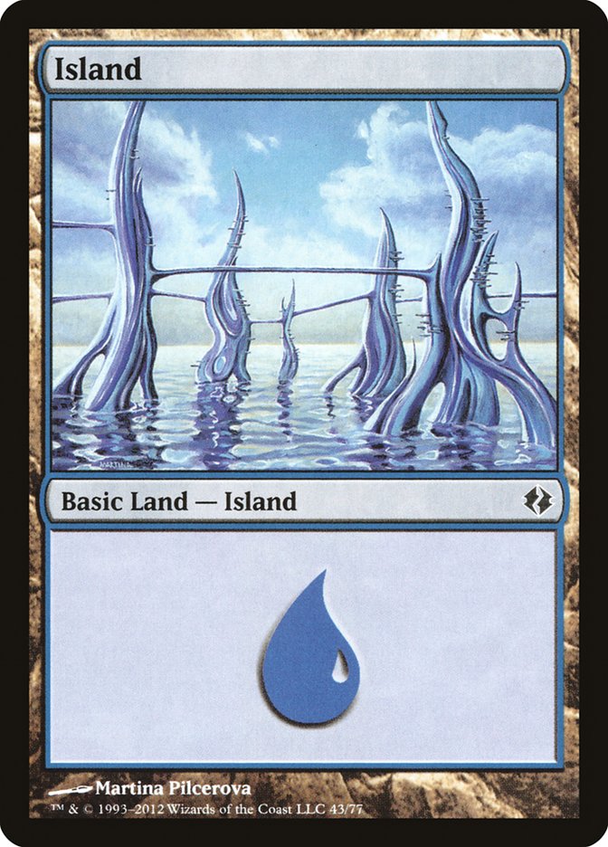 Island (43) [Duel Decks: Venser vs. Koth] - Destination Retro