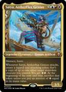 Satya, Aetherflux Genius (Foil Etched) [Modern Horizons 3 Commander] - Destination Retro