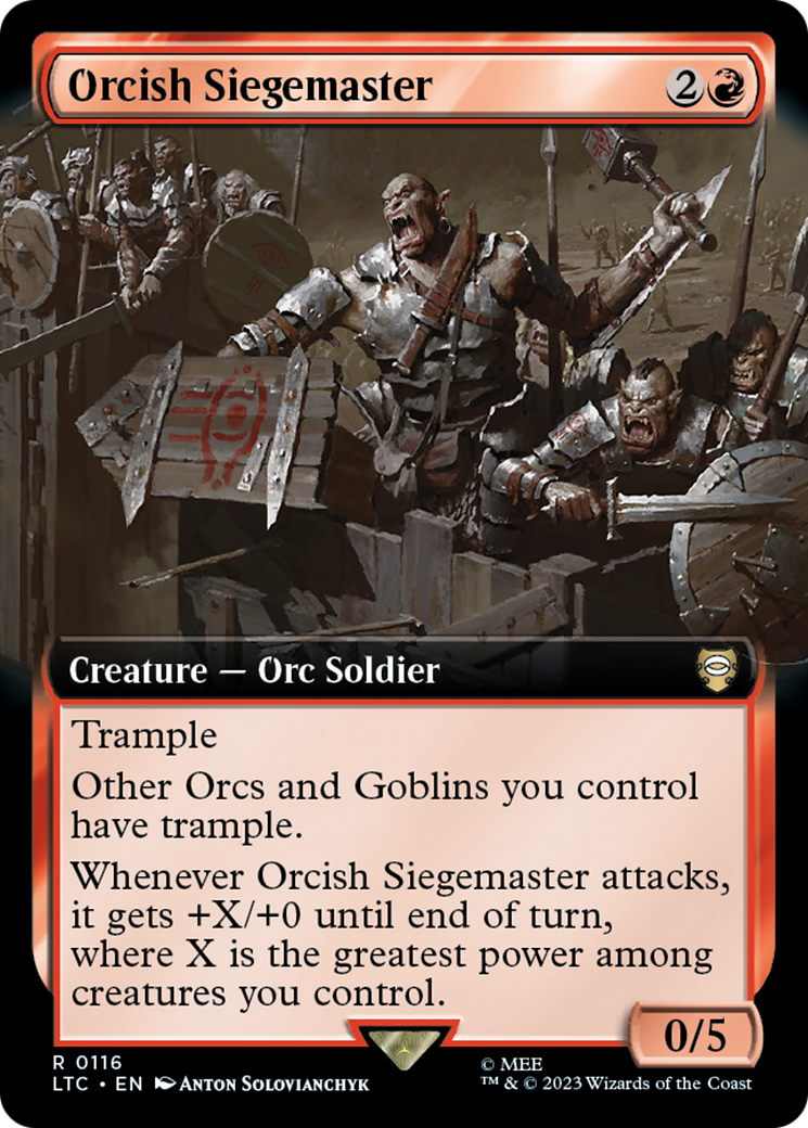 Orcish Siegemaster (Extended Art) [The Lord of the Rings: Tales of Middle-Earth Commander] - Destination Retro
