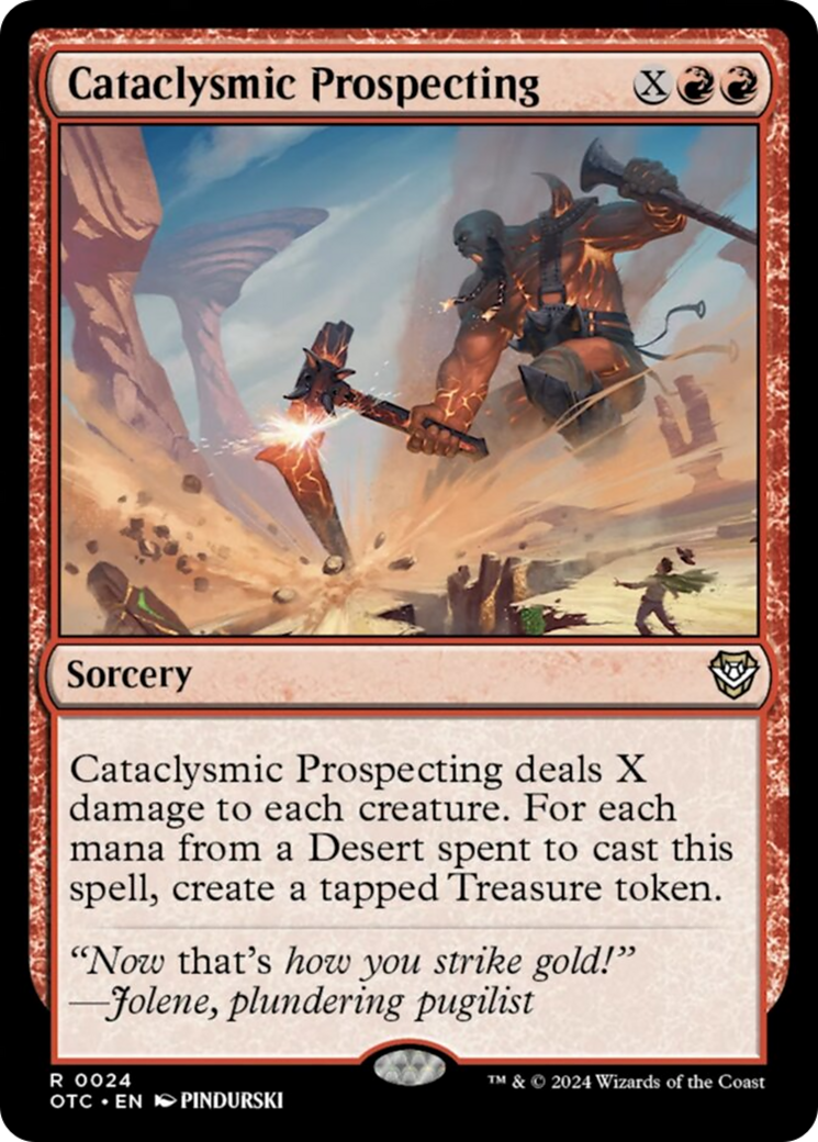 Cataclysmic Prospecting [Outlaws of Thunder Junction Commander] - Destination Retro