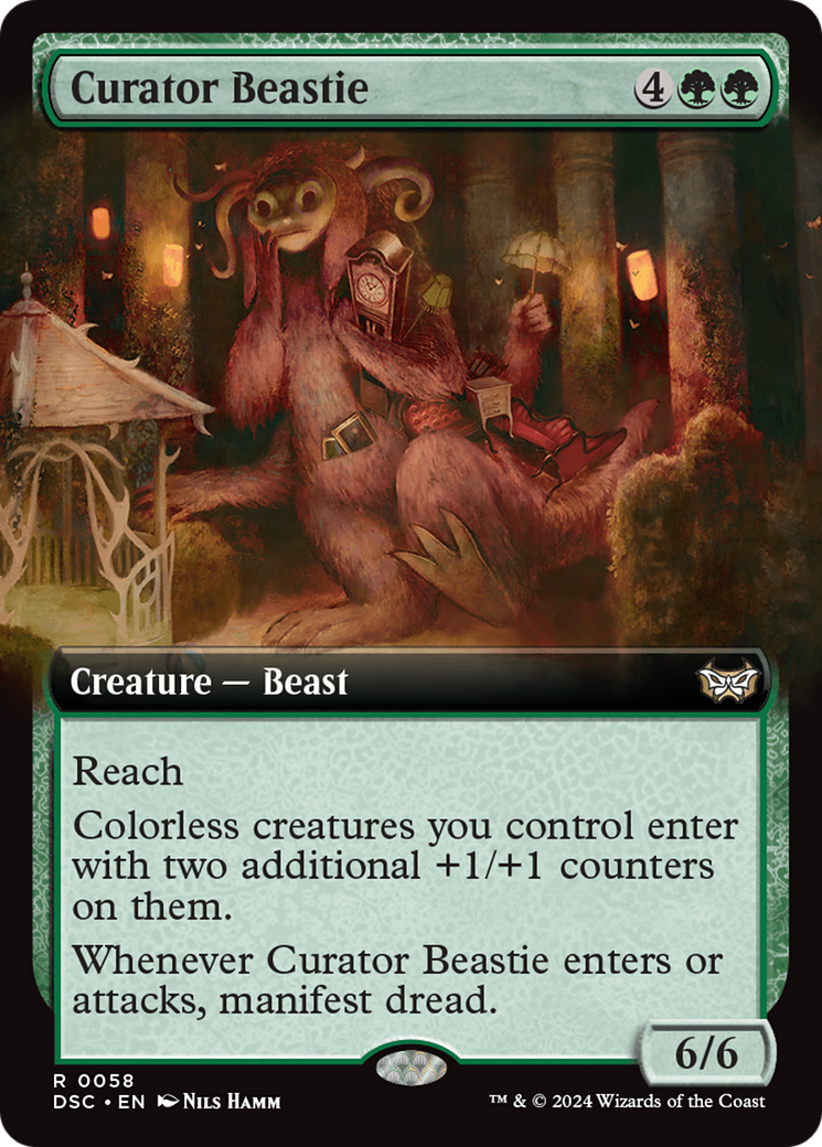 Curator Beastie (Extended Art) [Duskmourn: House of Horror Commander] - Destination Retro