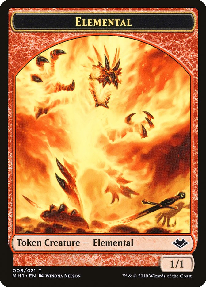 Marit Lage (006) // Elemental (008) Double-Sided Token [Modern Horizons Tokens] - Destination Retro