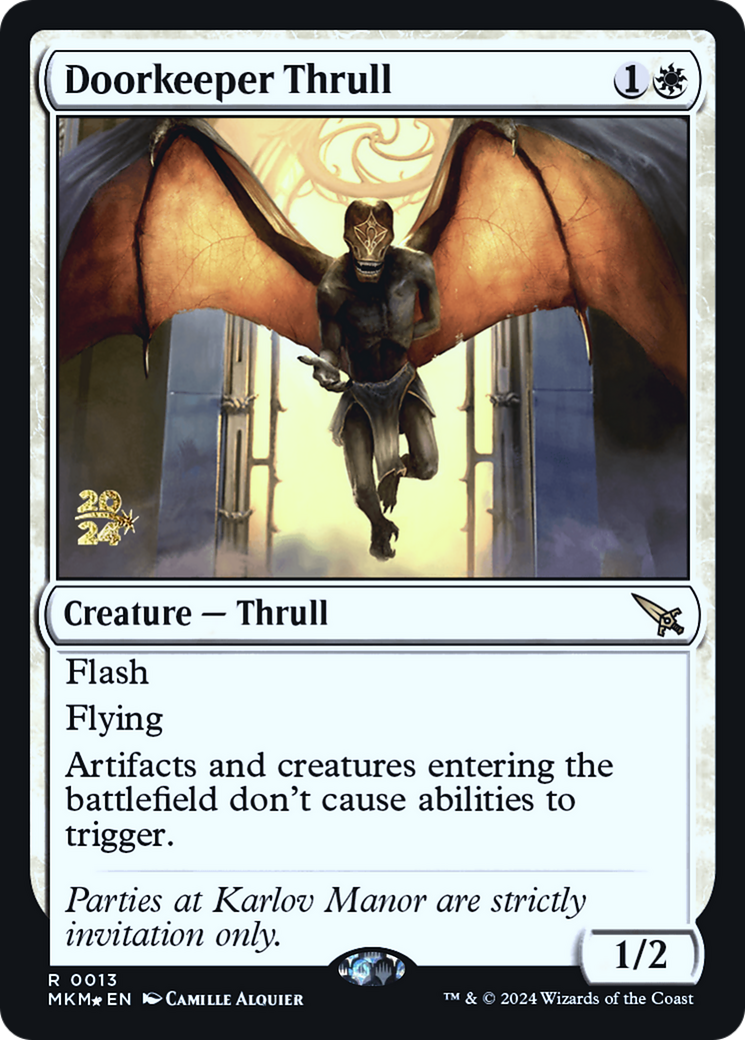 Doorkeeper Thrull [Murders at Karlov Manor Prerelease Promos] - Destination Retro