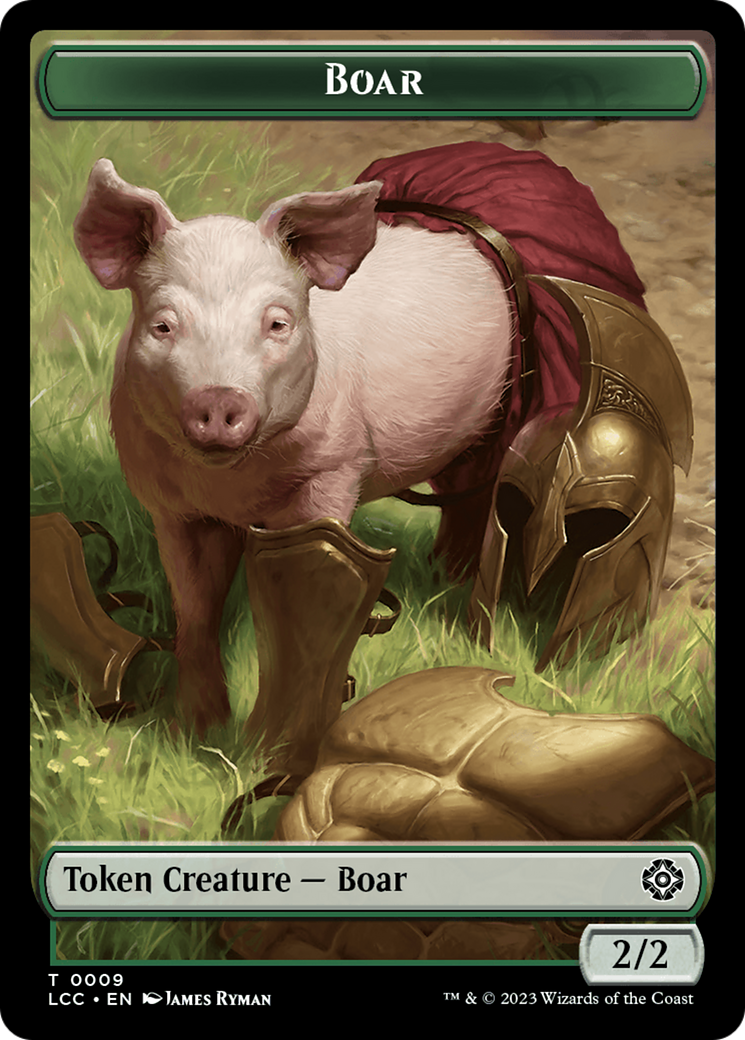 Boar // Merfolk (0005) Double-Sided Token [The Lost Caverns of Ixalan Commander Tokens] - Destination Retro