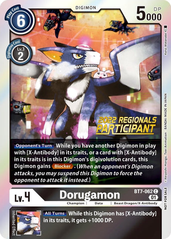 Dorugamon [BT7-062] (2022 Championship Offline Regional) (Online Participant) [Next Adventure Promos] - Destination Retro