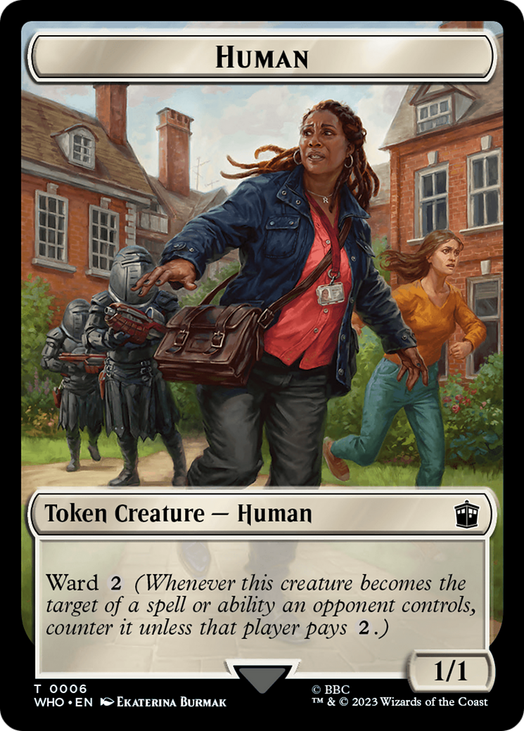 Human (0006) // Clue (0022) Double-Sided Token [Doctor Who Tokens] - Destination Retro