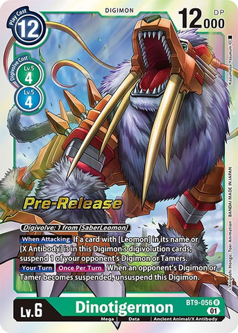 Dinotigermon [BT9-056] [X Record Pre-Release Promos] - Destination Retro