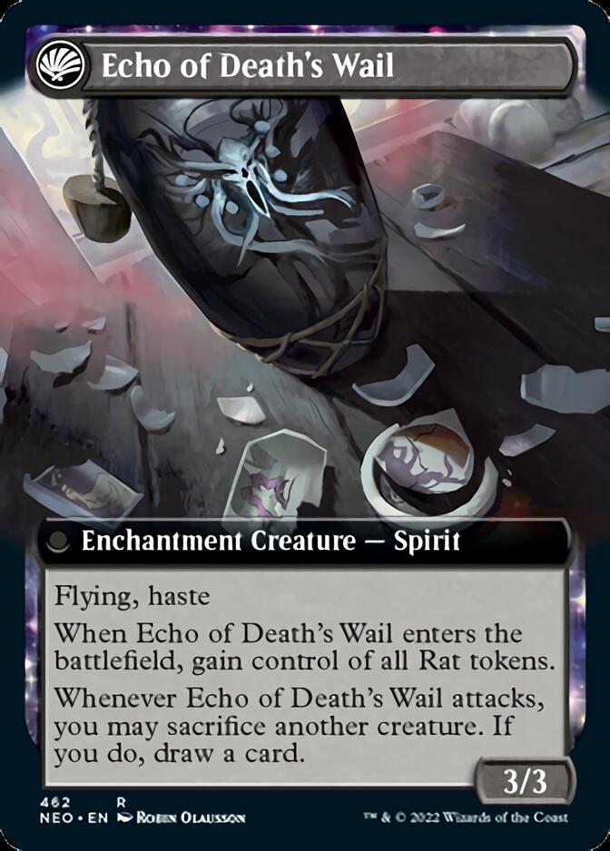 Tribute to Horobi // Echo of Death's Wail (Extended Art) [Kamigawa: Neon Dynasty] - Destination Retro