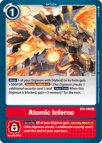 Atomic Inferno [BT4-098] [Great Legend] - Destination Retro
