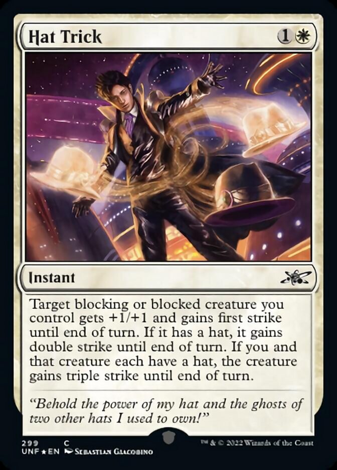 Hat Trick (Galaxy Foil) [Unfinity] - Destination Retro