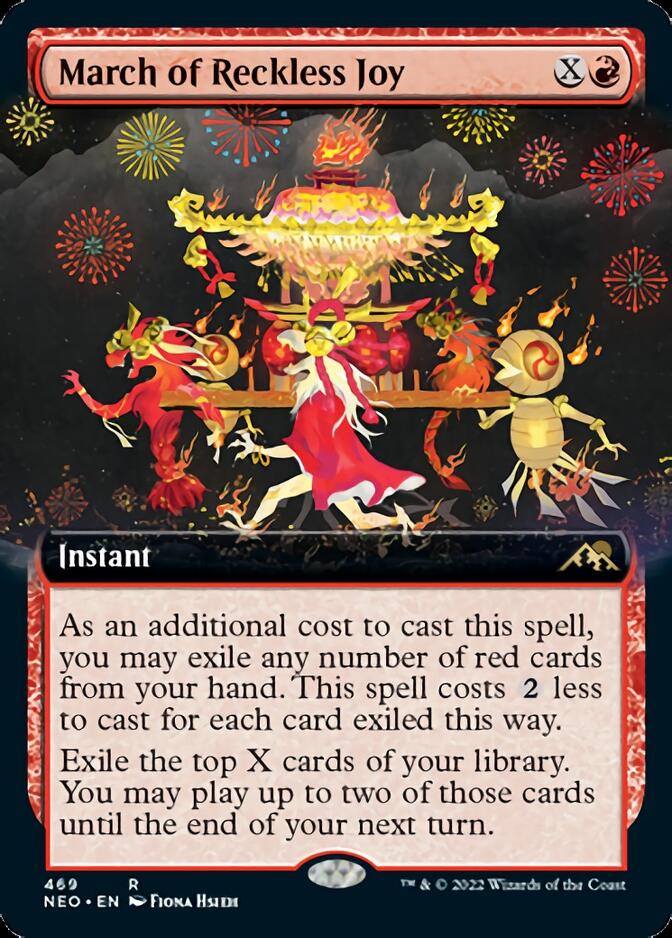 March of Reckless Joy (Extended Art) [Kamigawa: Neon Dynasty] - Destination Retro