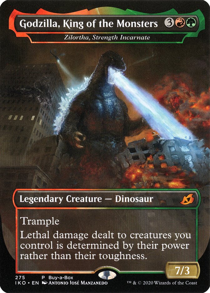 Zilortha, Strength Incarnate - Godzilla, King of the Monsters (Buy-A-Box) [Ikoria: Lair of Behemoths Promos] - Destination Retro