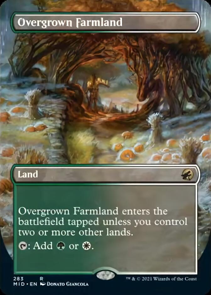 Overgrown Farmland (Borderless Alternate Art) [Innistrad: Midnight Hunt] - Destination Retro