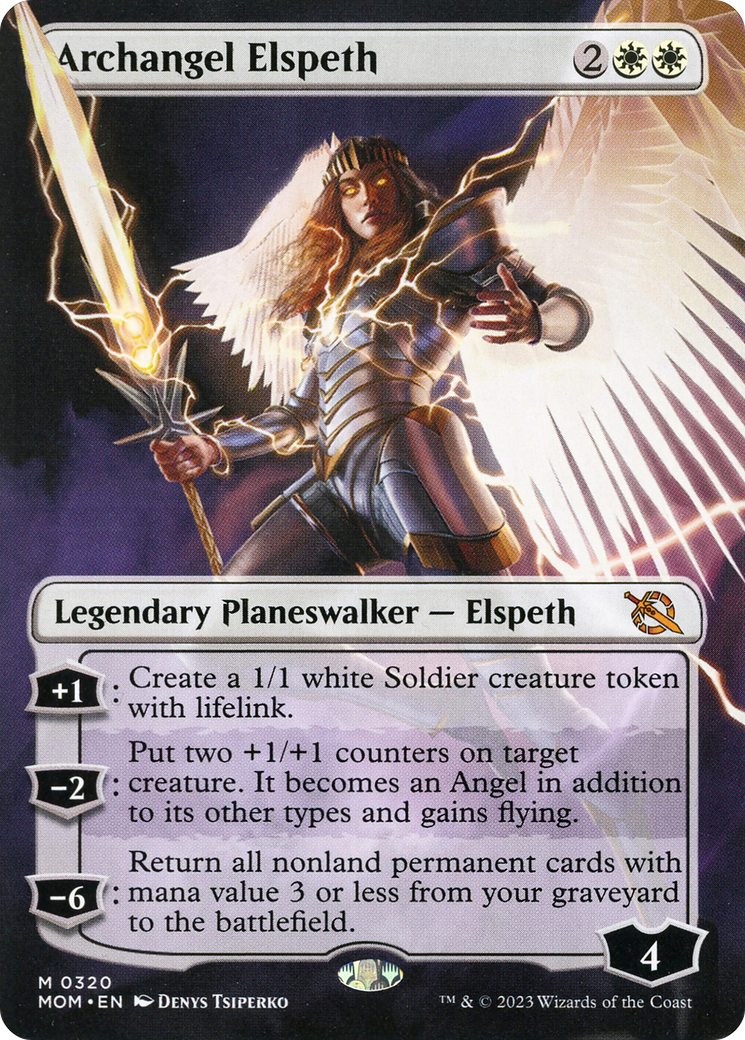 Archangel Elspeth (Borderless Alternate Art) [March of the Machine] - Destination Retro