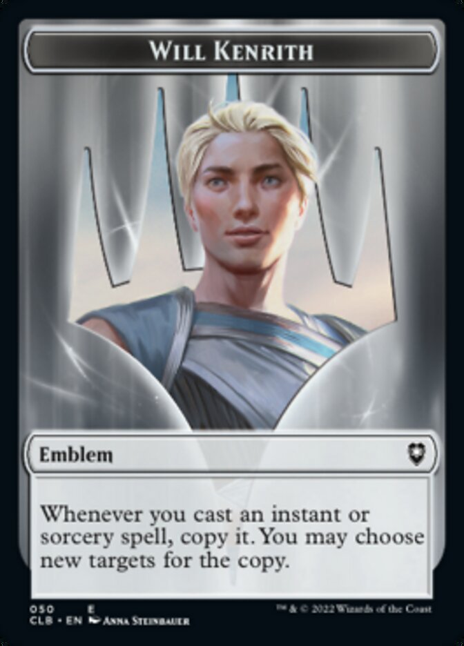 Will Kenrith Emblem // Copy Double-Sided Token [Commander Legends: Battle for Baldur's Gate Tokens] - Destination Retro