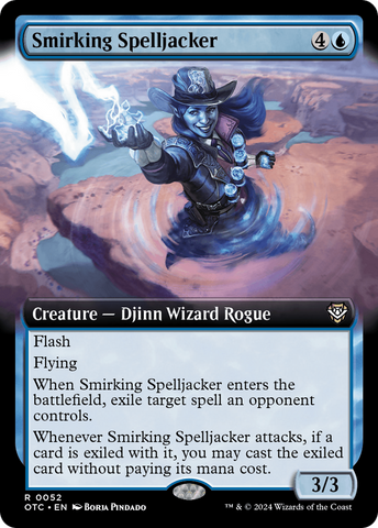 Smirking Spelljacker (Extended Art) [Outlaws of Thunder Junction Commander] - Destination Retro