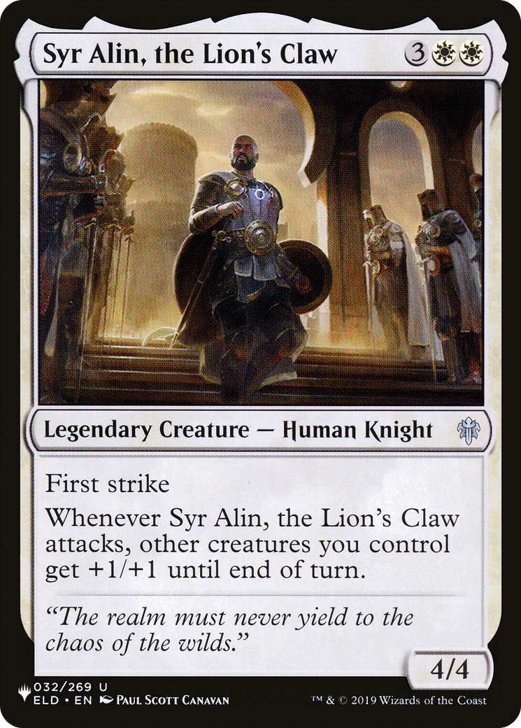 Syr Alin, the Lion's Claw [The List] - Destination Retro