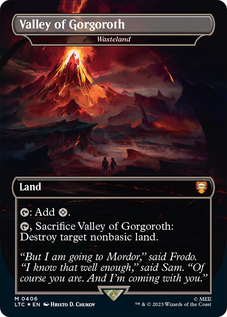 Valley of Gorgoroth - Wasteland (Surge Foil Realms and Relics) [The Lord of the Rings: Tales of Middle-Earth Commander] - Destination Retro