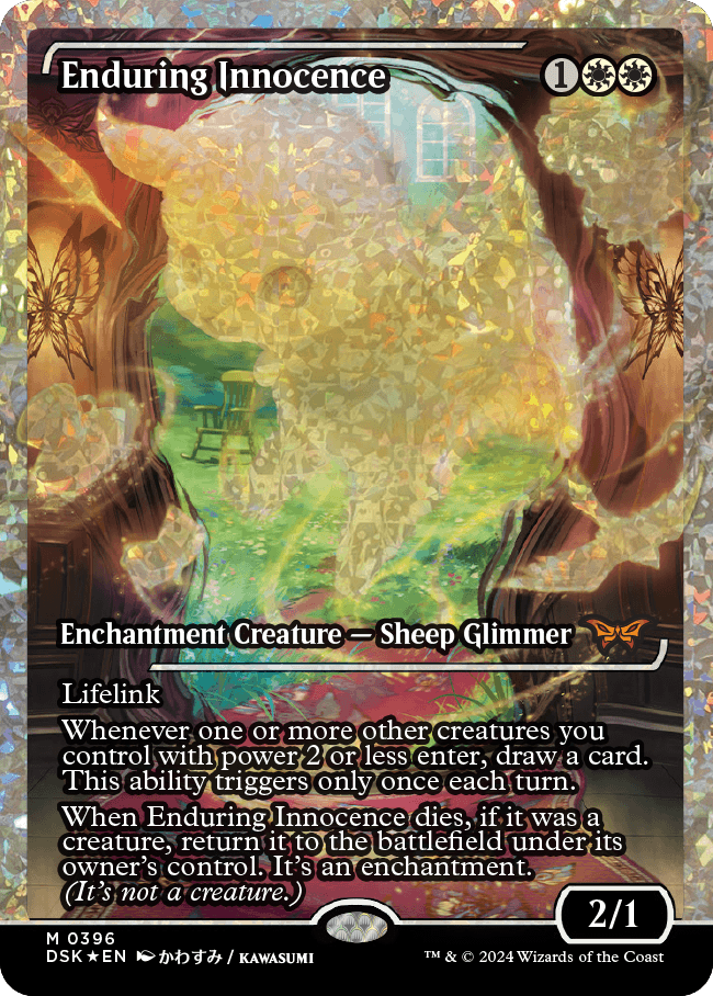 Enduring Innocence (Japan Showcase Fracture Foil) [Duskmourn: House of Horror] - Destination Retro