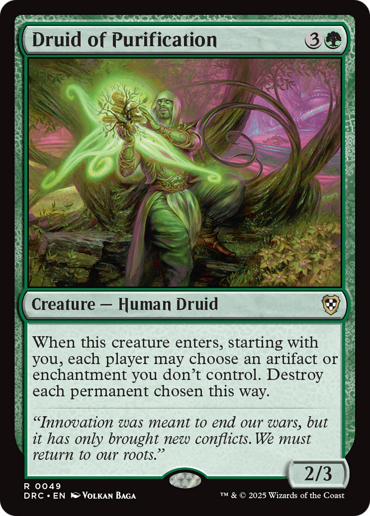 Druid of Purification [Aetherdrift Commander] - Destination Retro