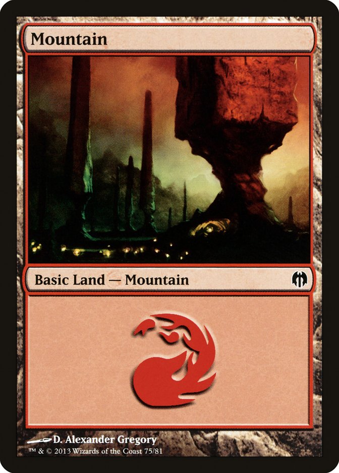 Mountain (75) [Duel Decks: Heroes vs. Monsters] - Destination Retro